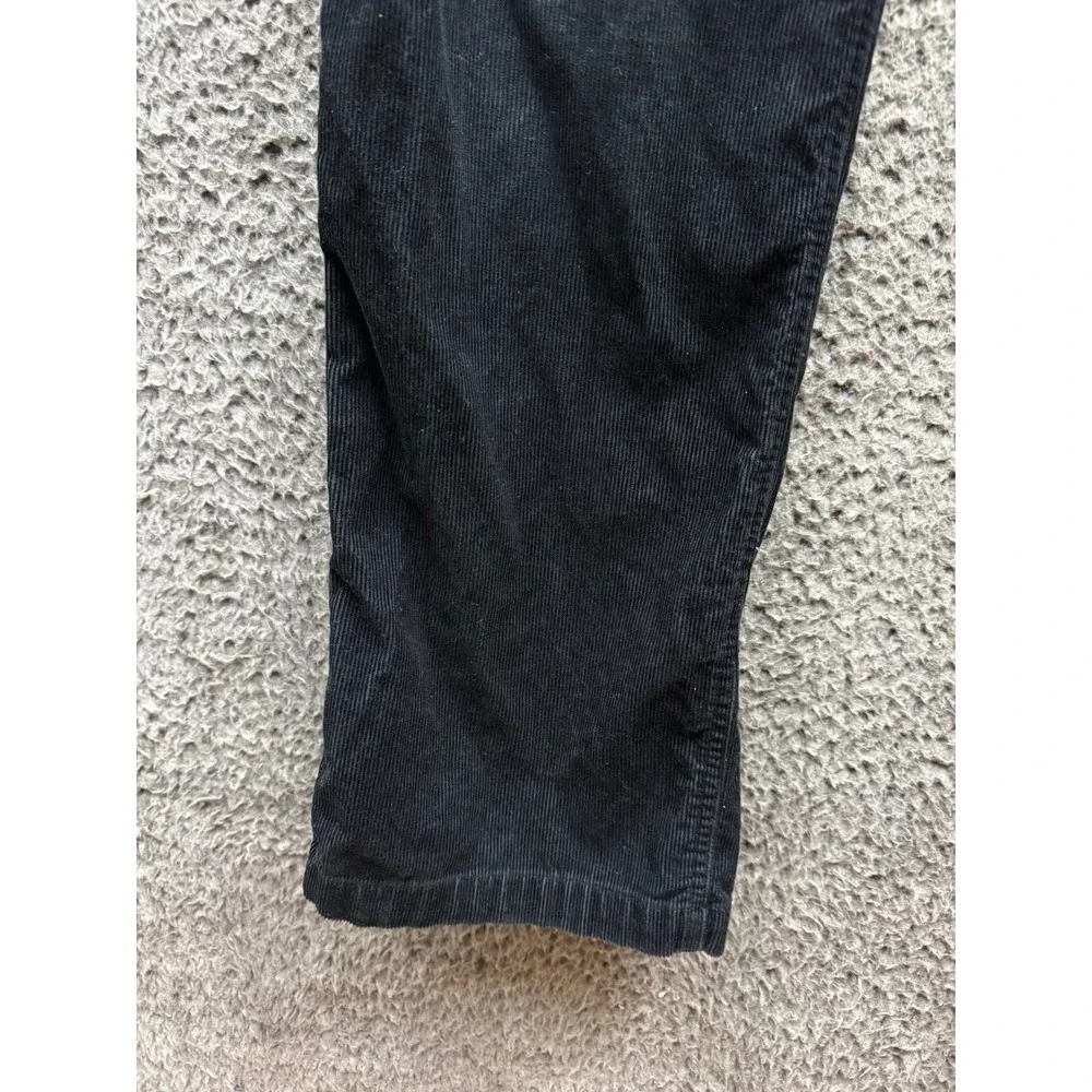 Vintage Polo Ralph Lauren Corduroy Wide Leg Cargo Pants Black Women's Size 16‎